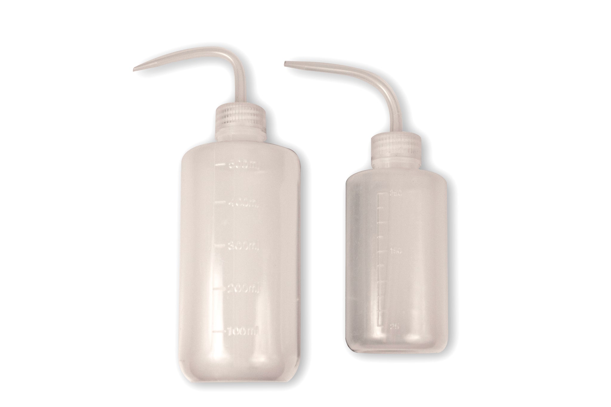 16 Oz Plastic Bottles, Set of 2 Clear Squeeze Bottles With White